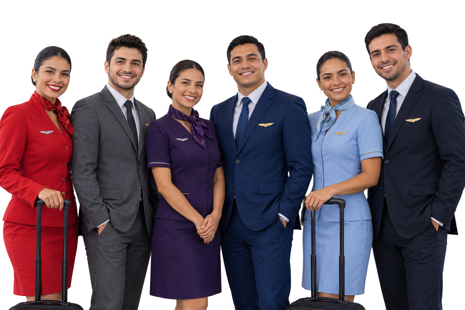 Tripulantes y personal de vuelo de distintas aerolíneas afiliados a ACAV